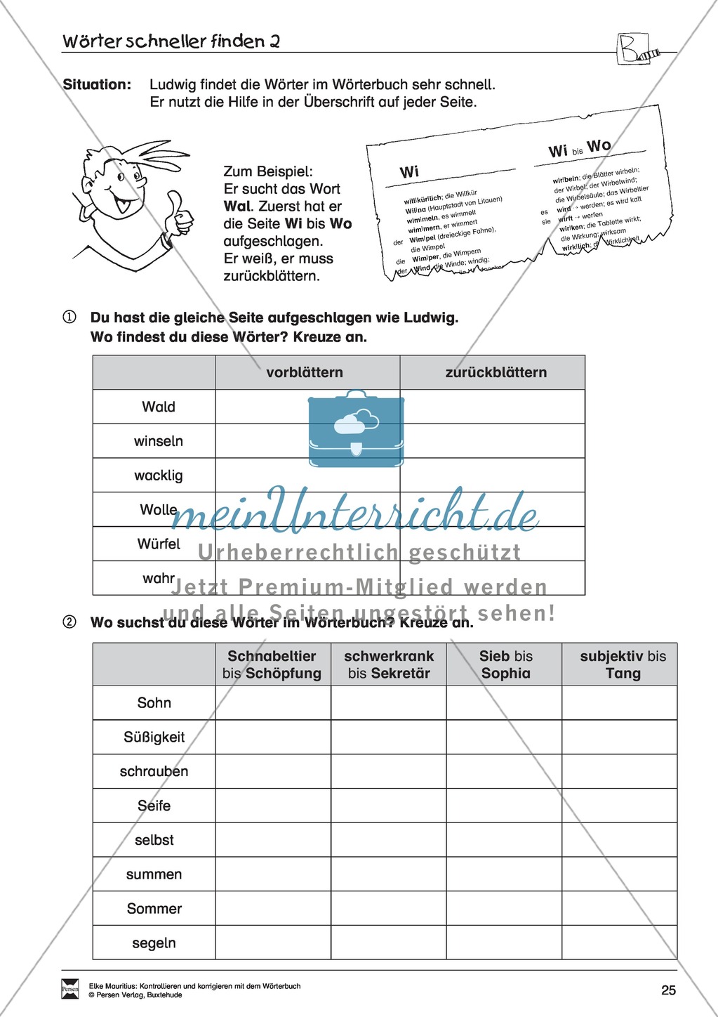 Arbeit mit dem Wörterbuch Preview 20