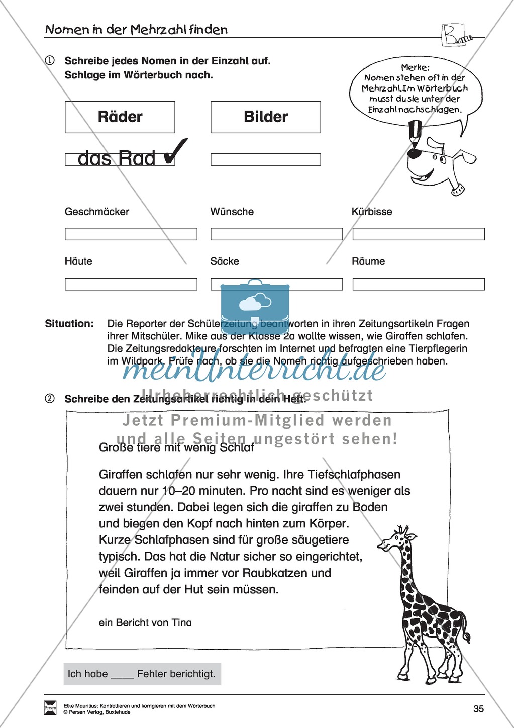 Arbeit mit dem Wörterbuch Preview 30