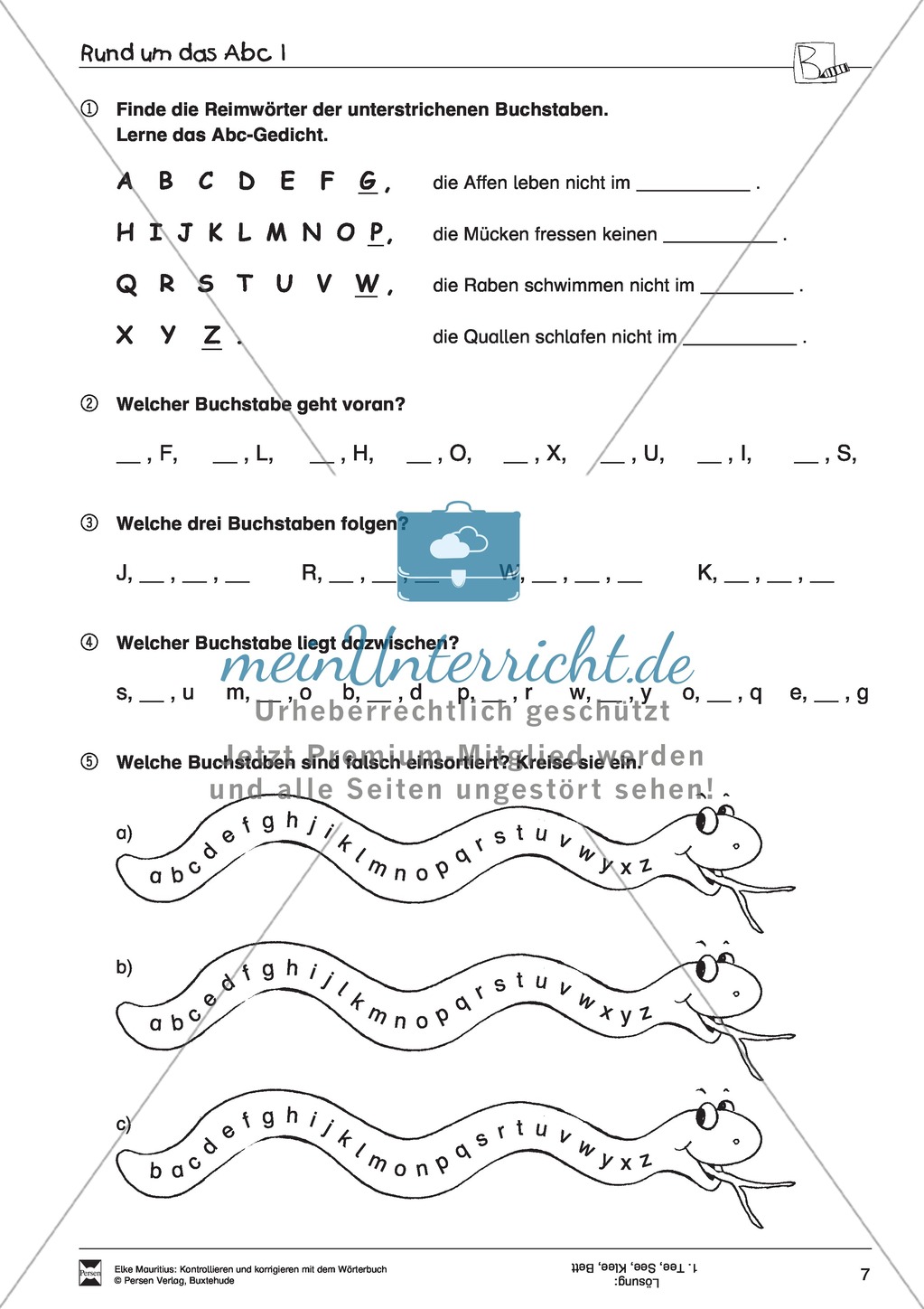 Wörterbucharbeit - Grundlagen zur Arbeit mit dem Wörterbuch: Rund um das ABC Preview 2