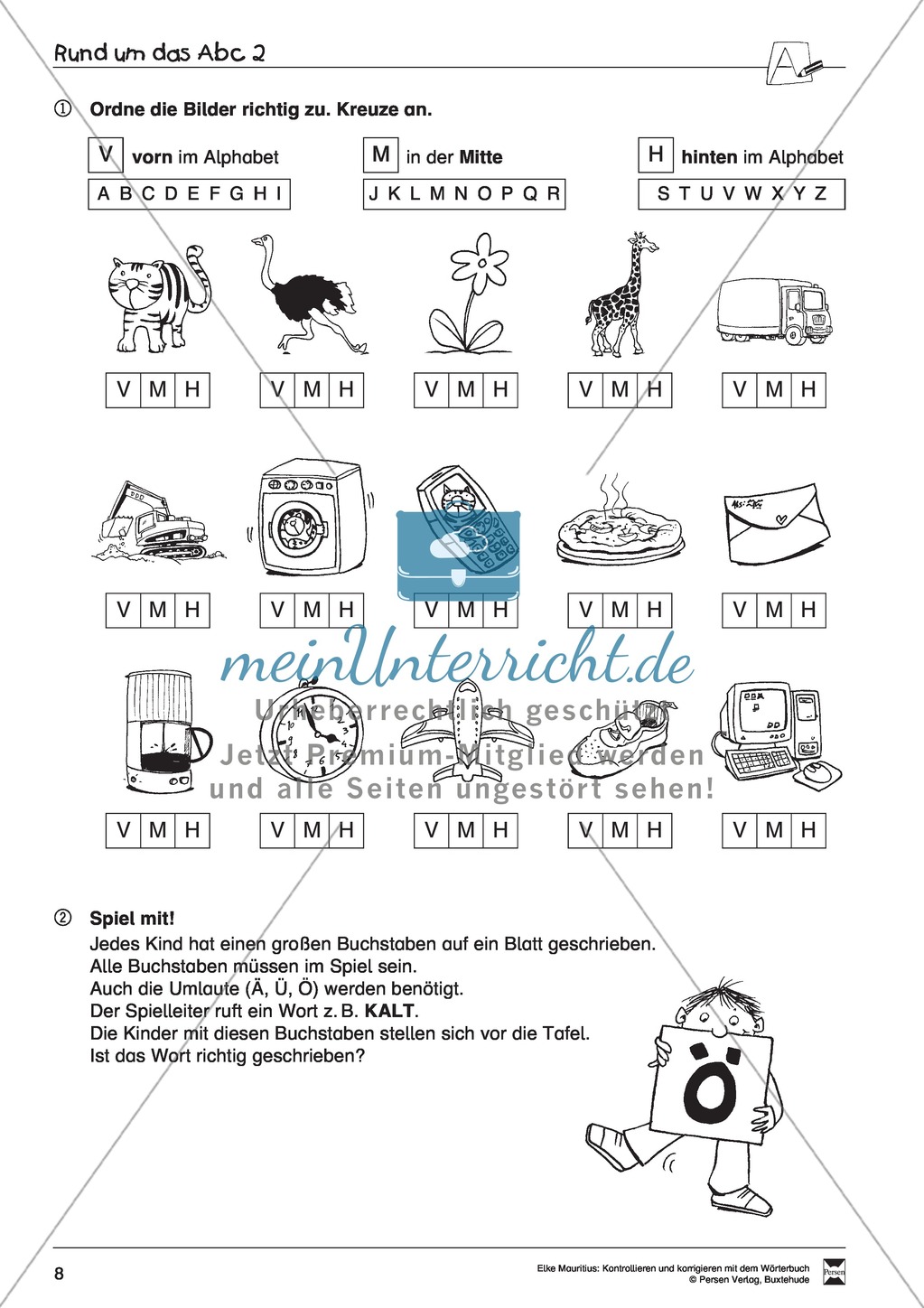 Wörterbucharbeit - Grundlagen zur Arbeit mit dem Wörterbuch: Rund um das ABC Preview 3