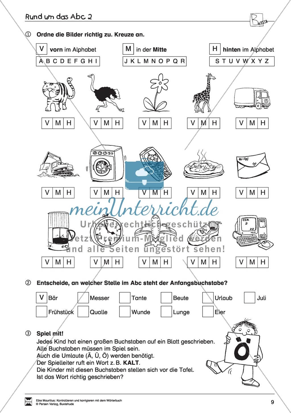 Wörterbucharbeit - Grundlagen zur Arbeit mit dem Wörterbuch: Rund um das ABC Preview 4