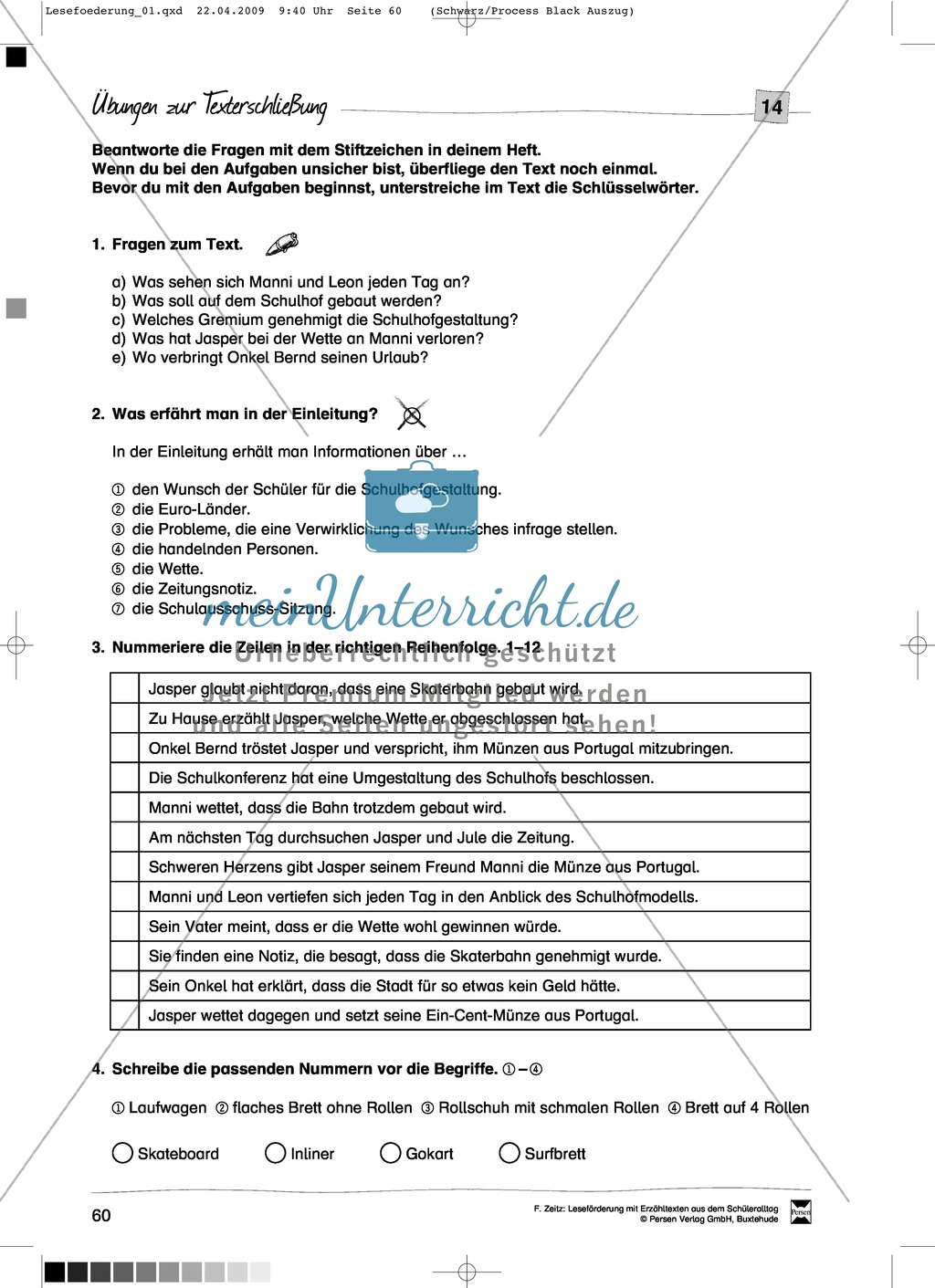 Kurzgeschichte "Wetten?": Text + Übungen + Lösungen Preview 3