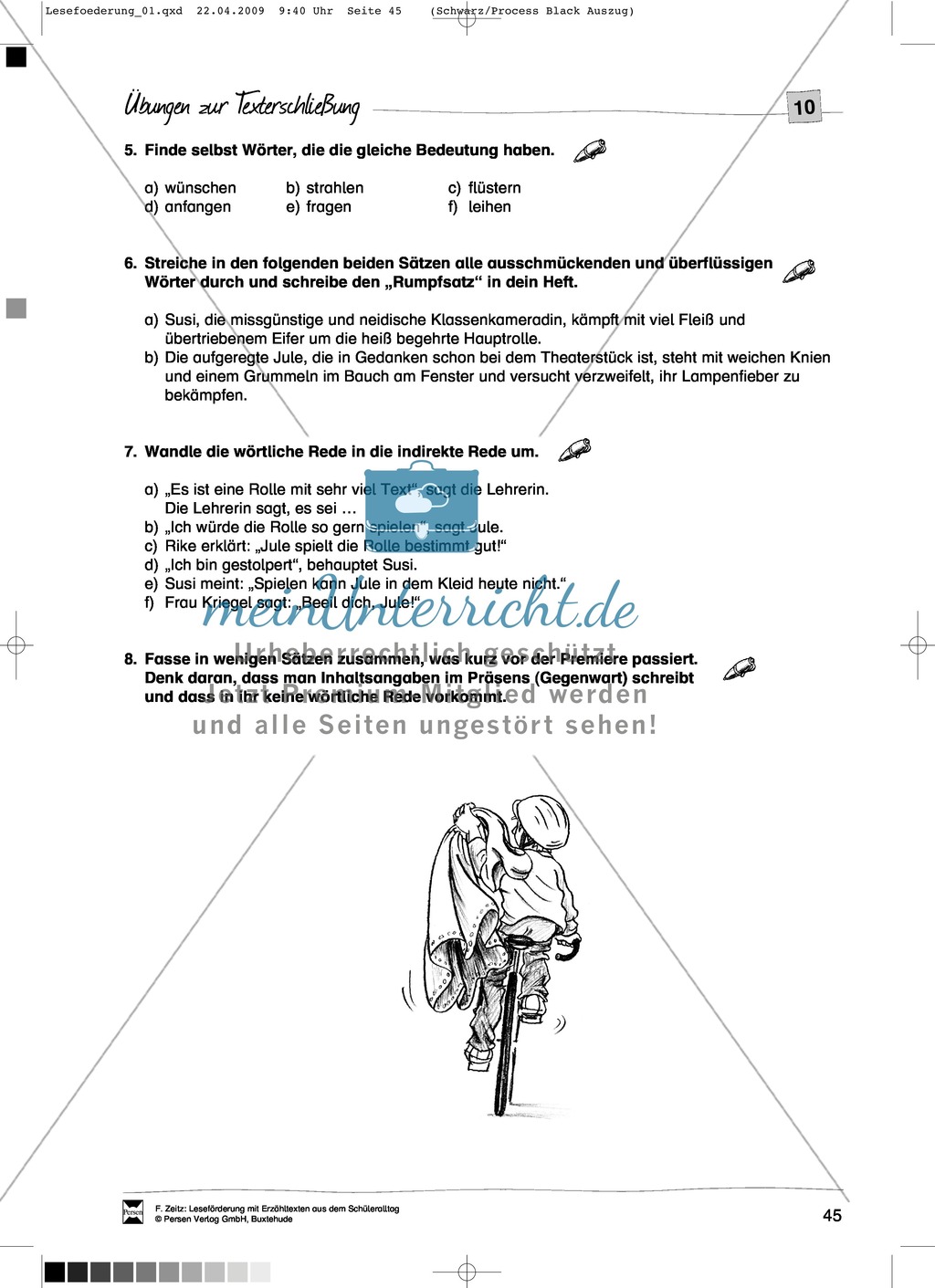 Kurzgeschichte "Das weiße Kleid": Text + Übungen + Lösungen Preview 4