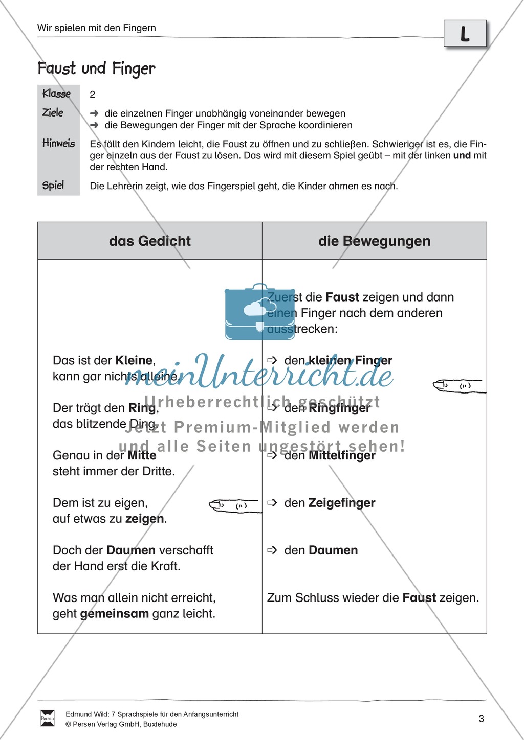 Buchstaben und Fingerübungen: