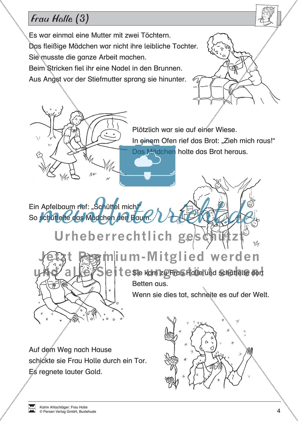 Frau Holle: Text (schwer) Preview 1