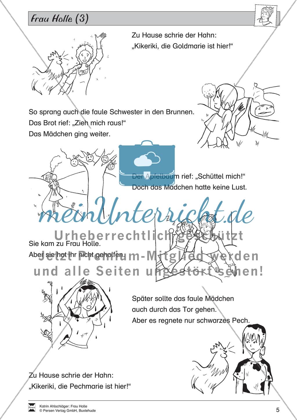 Frau Holle: Text (schwer) Preview 2
