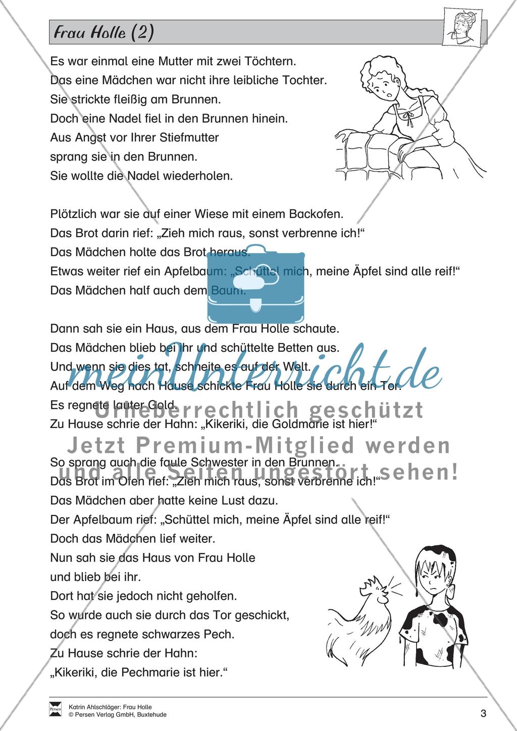 Frau Holle: Text (mittel) Preview 1