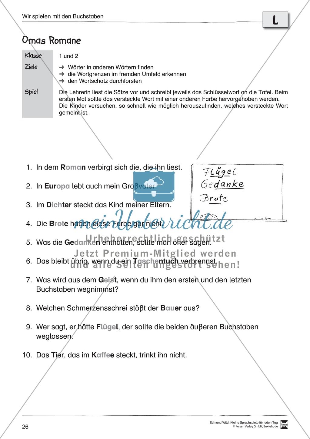 Sprachspiele - Wortspiele: "Buchstabenspiele" - Arbeitsblätter + Übungen Preview 11