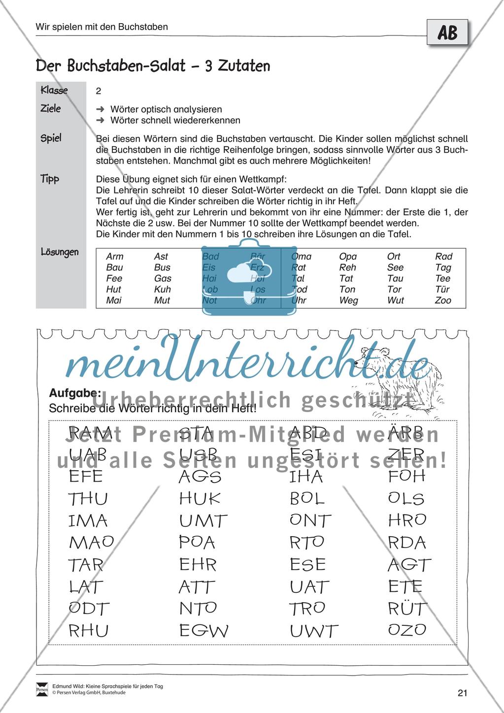Sprachspiele - Wortspiele: