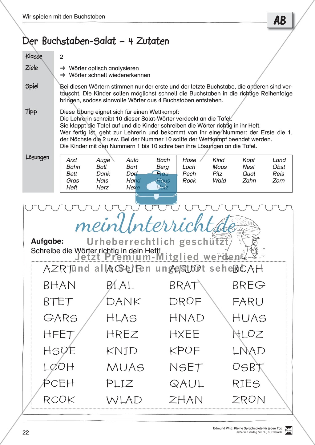 Sprachspiele - Wortspiele: "Buchstabenspiele" - Arbeitsblätter + Übungen Preview 7