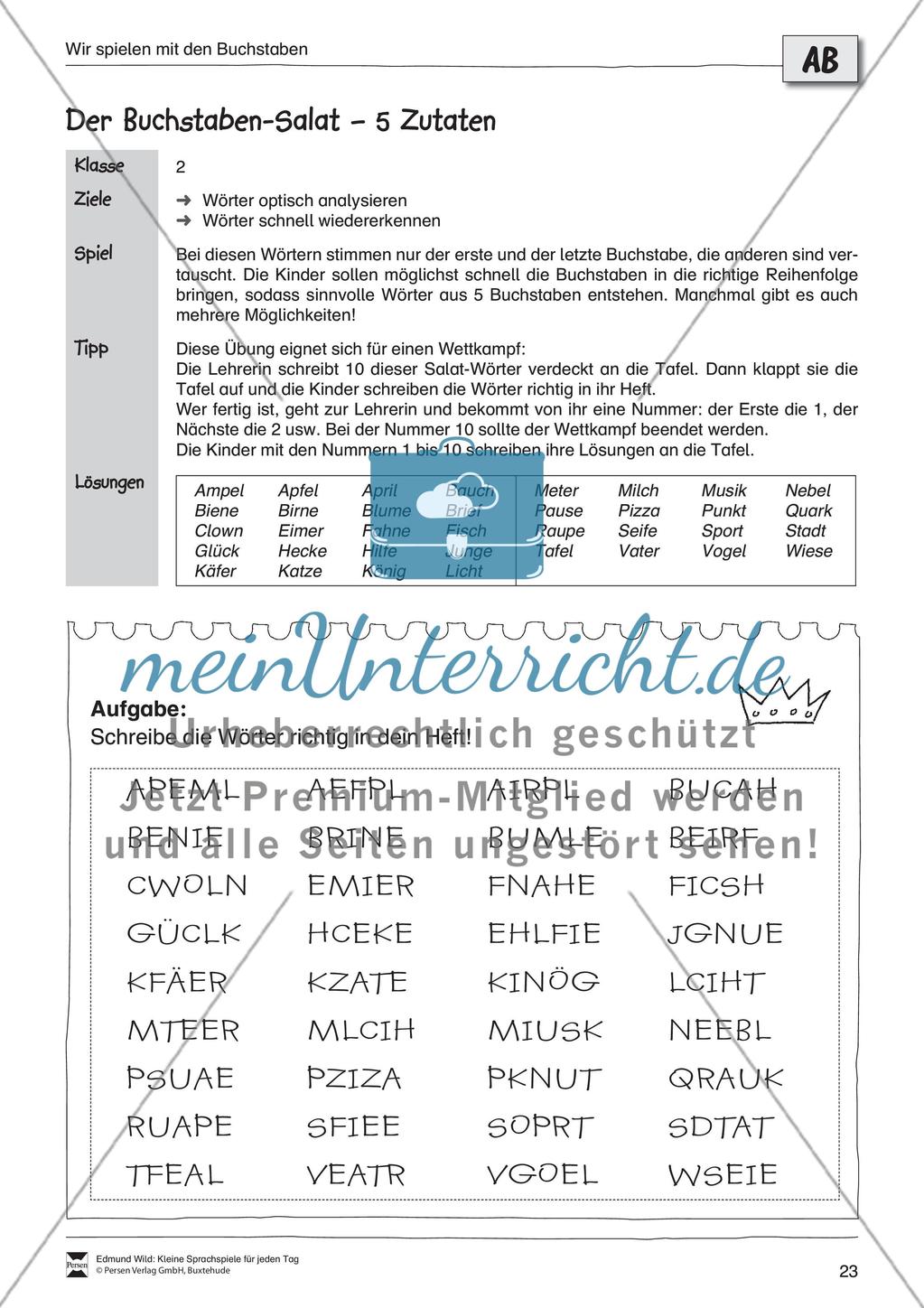 Sprachspiele - Wortspiele: