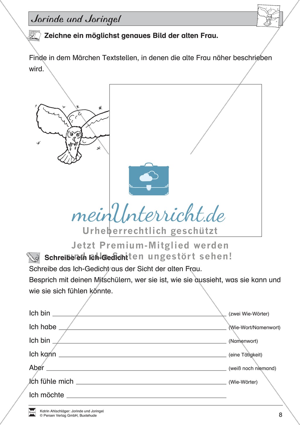 Differenzierungsstufe 3: Märchentext mit Aufgaben Preview 5