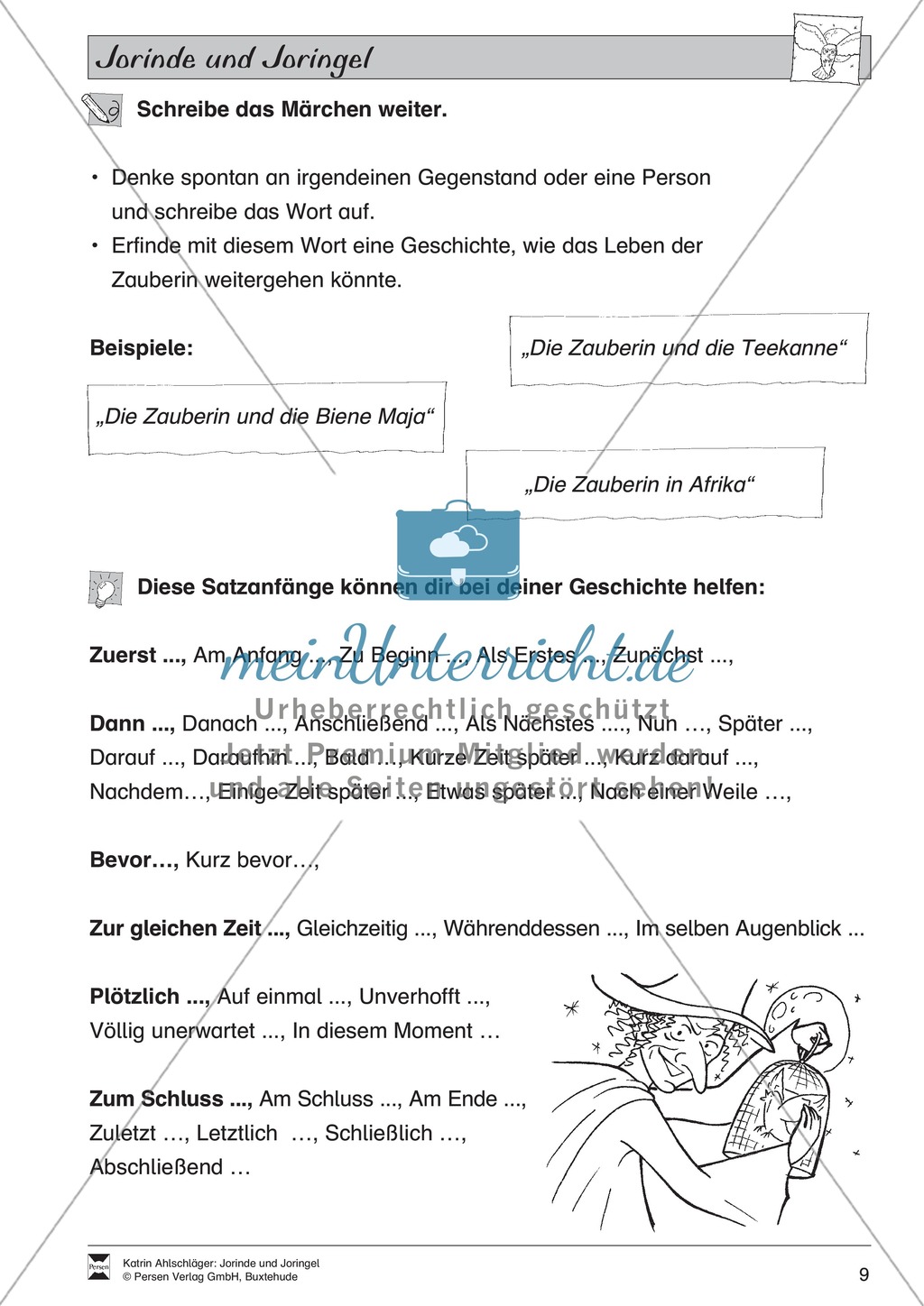 Differenzierungsstufe 2: Märchentext mit Aufgaben Preview 6