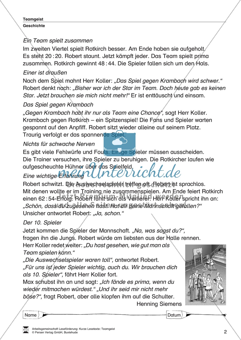 Kurze Lesetexte Lesegeschichte: