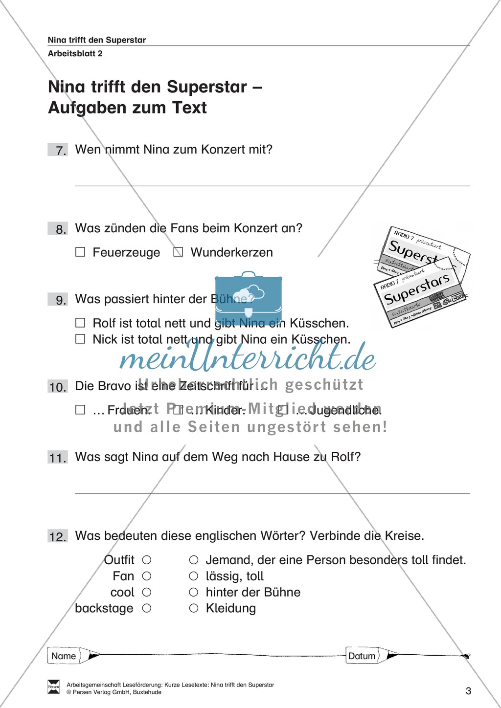 Kurze Lesetexte Lesegeschichte: