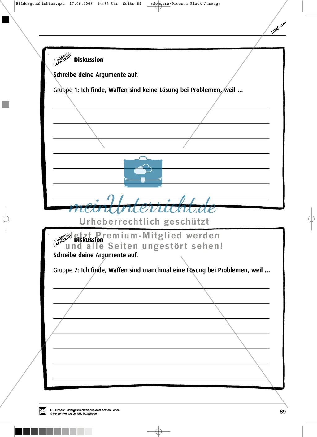 Materialsammlung Waffenbesitz: Bilder, Arbeitsblätter und Schmuckblatt Preview 4