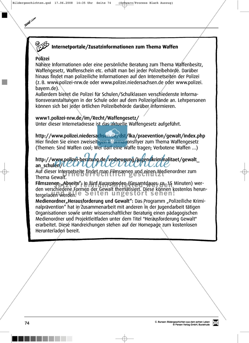 Materialsammlung Waffenbesitz: Bilder, Arbeitsblätter und Schmuckblatt Preview 9