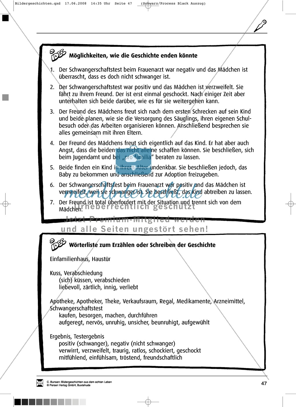 Materialsammlung Teenager-Schwangerschaft: Bilder, Arbeitsblätter und Schmuckblatt Preview 2