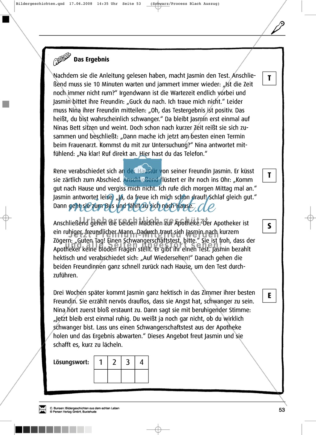 Materialsammlung Teenager-Schwangerschaft: Bilder, Arbeitsblätter und Schmuckblatt Preview 8