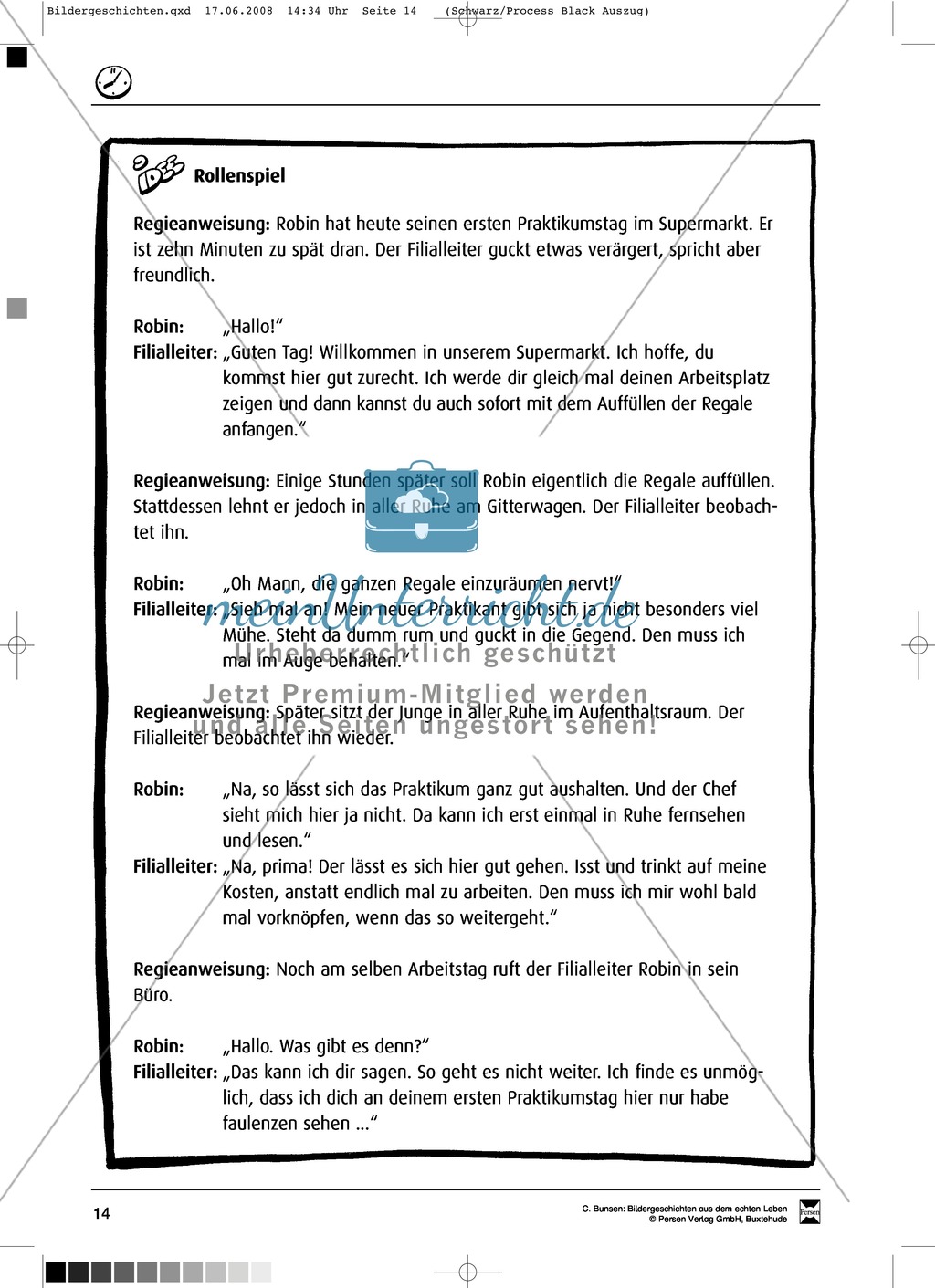 Materialsammlung Ärger mit dem Chef: Bilder, Arbeitsblätter und Schmuckblatt Preview 3