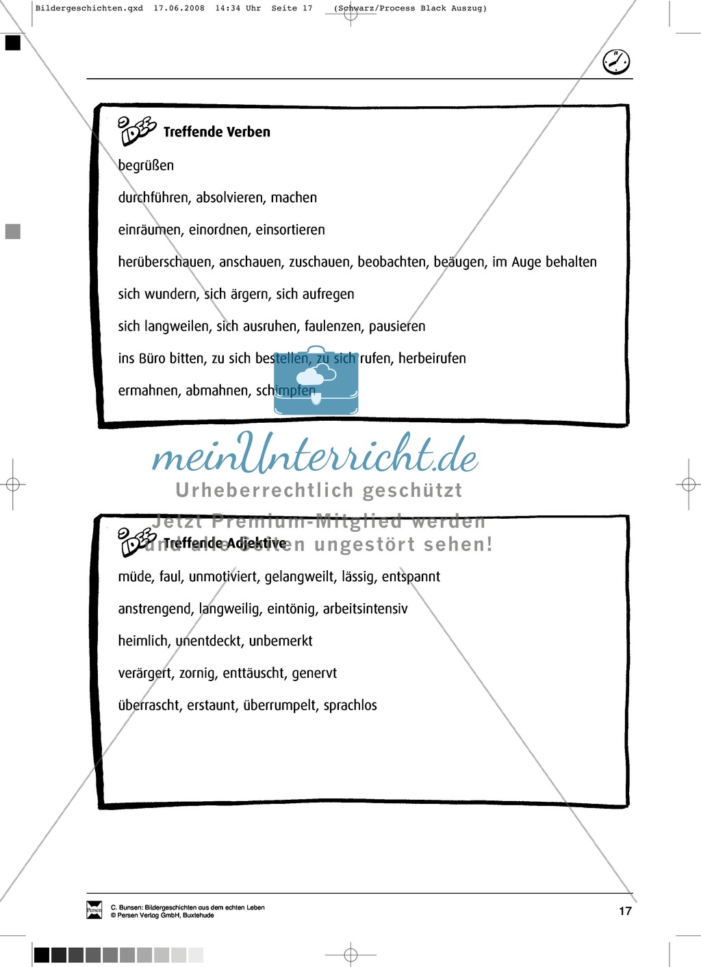 Materialsammlung Ärger mit dem Chef: Bilder, Arbeitsblätter und Schmuckblatt Preview 6