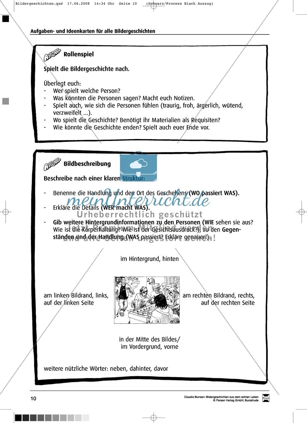 Materialsammlung für Bildergeschichten: Ideenkarten und Schmuckblatt Preview 4