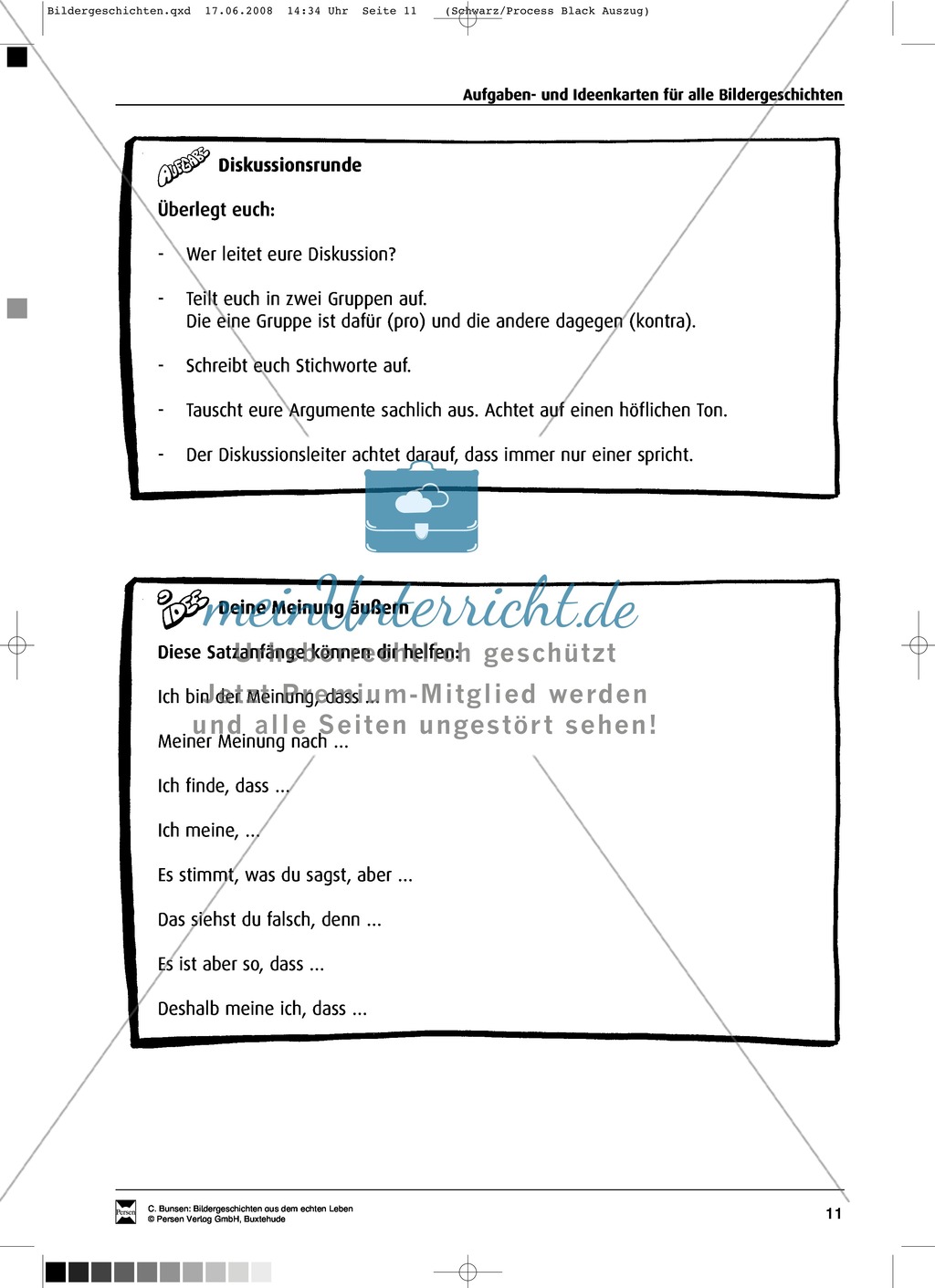 Materialsammlung für Bildergeschichten: Ideenkarten und Schmuckblatt Preview 5