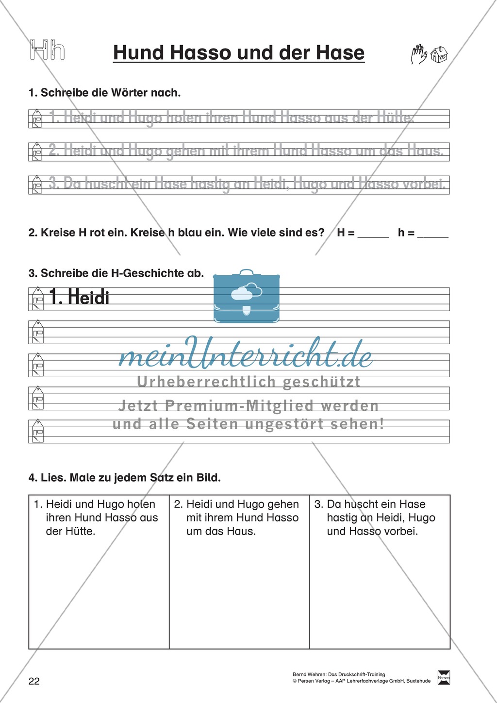 Schöner schreiben: "Druckschrift Training" Arbeitsblätter + Aufgaben + Übung Preview 15