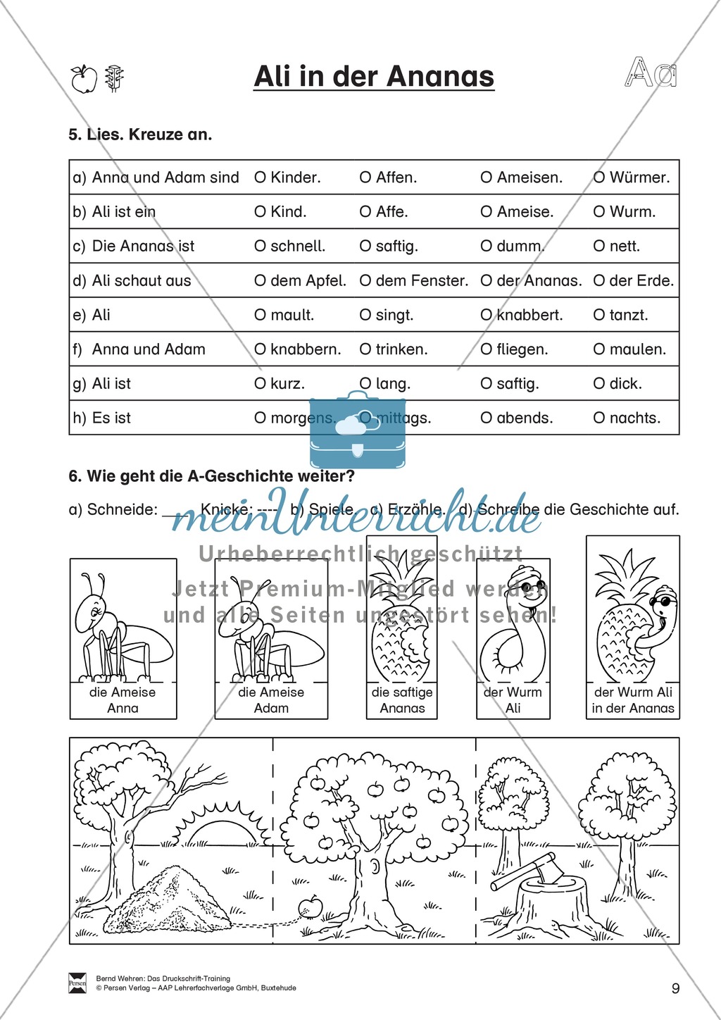 Druckschrift-Training: Der Buchstabe