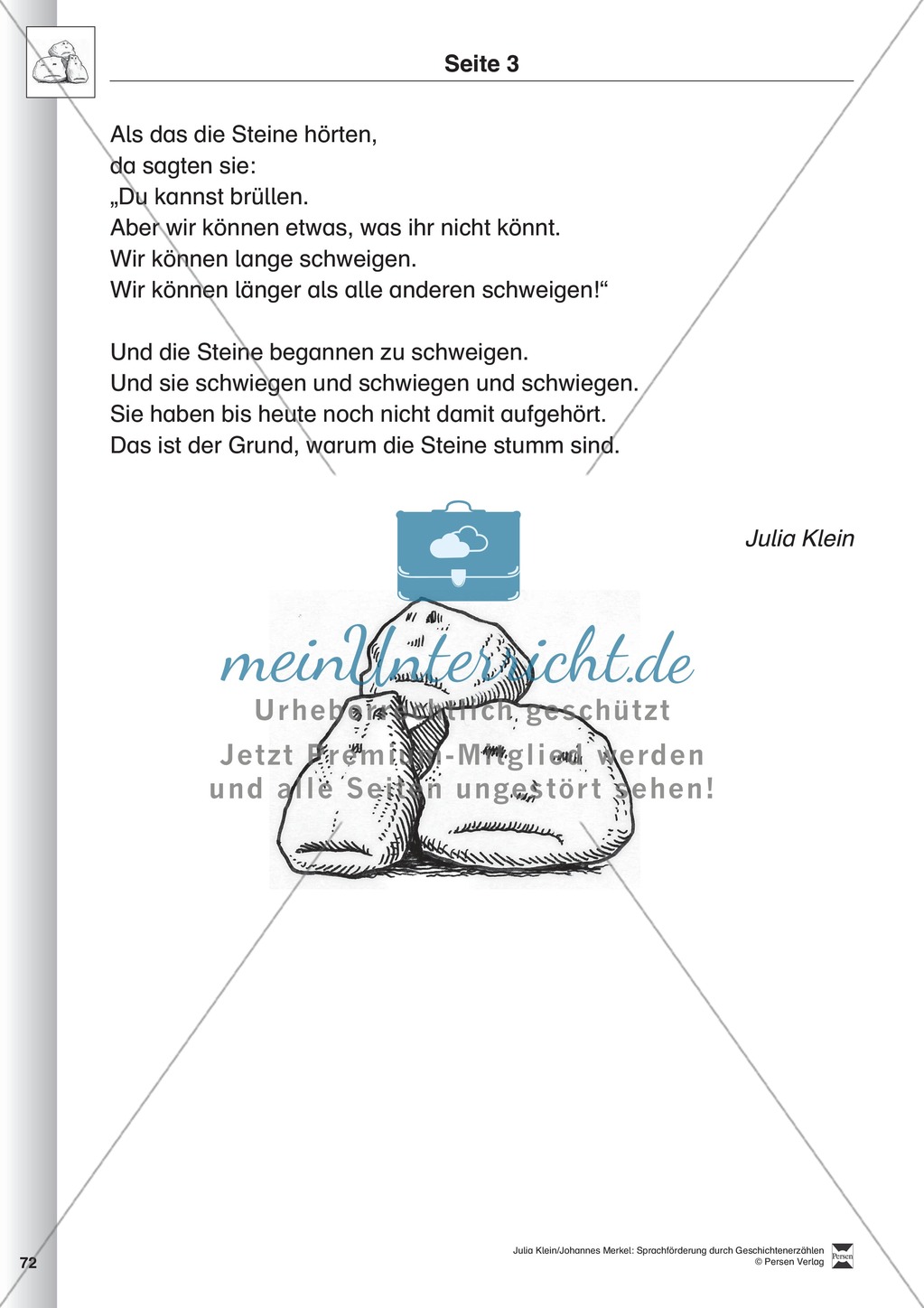 Sprachförderung: Die Stunde der Angeberei: Lesetext, Hinweise zum Erzählen und Schreiben und Arbeitsblätter Preview 3