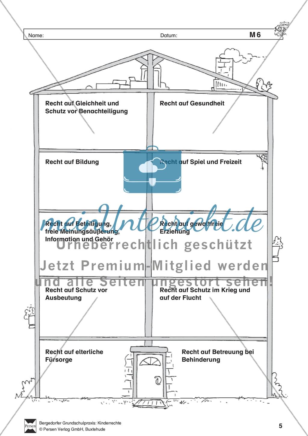 Die 10 wichtigsten Kinderrechte: Arbeitsblatt Preview 2