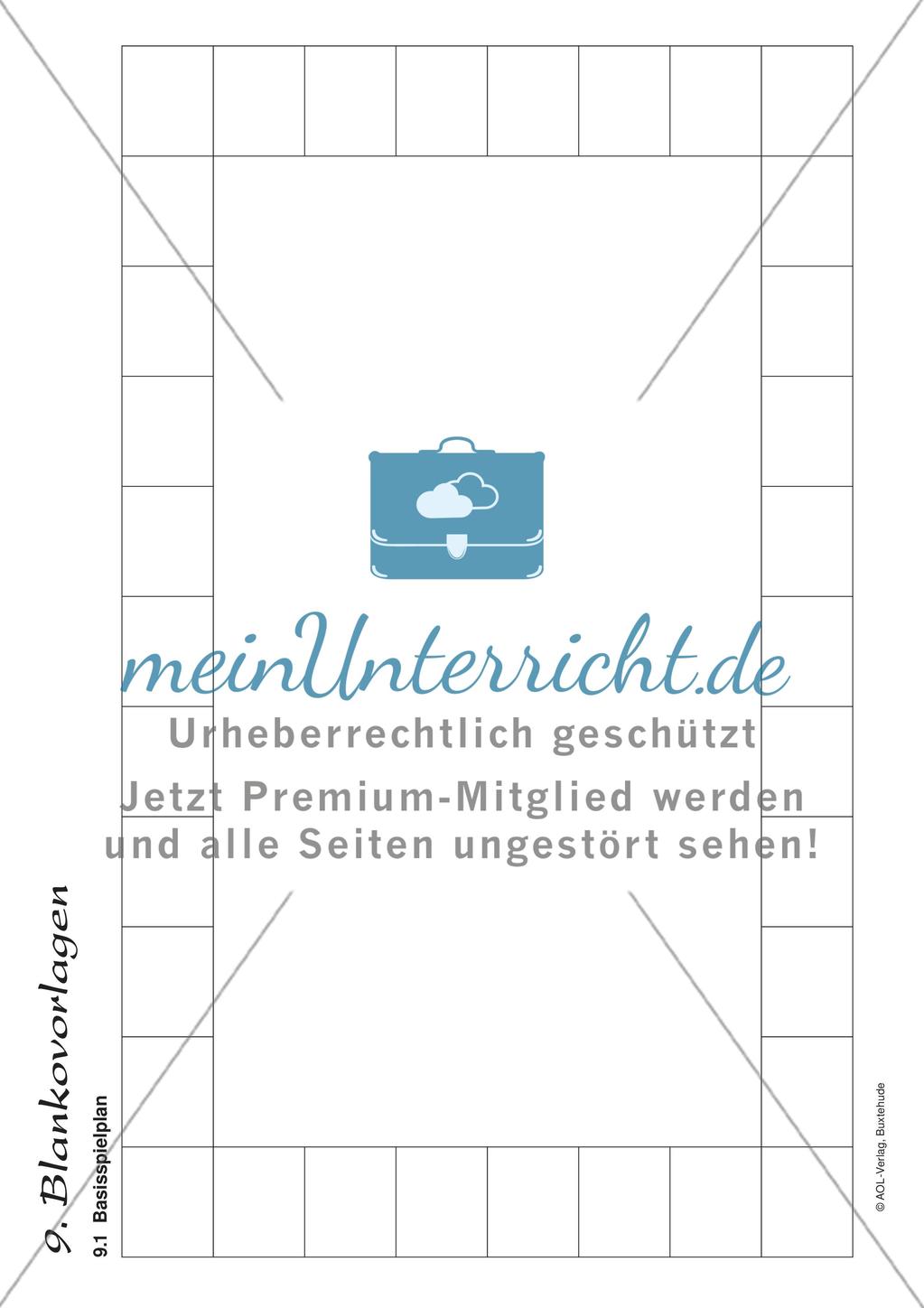 Blankovorlage: Basisspielplan Preview 1