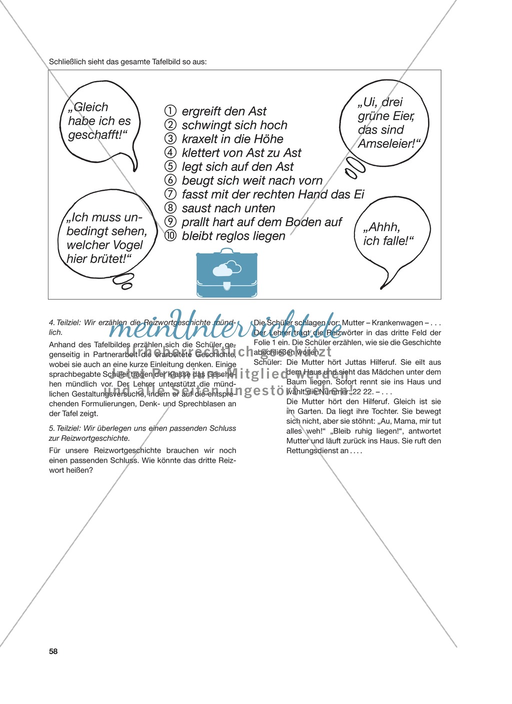 Reizwortgeschichte - Jutta, Vogelnest, ...: Unterrichtsgestaltung, Zuordnungsplan, Übungs- und Kontrollkarten Preview 2