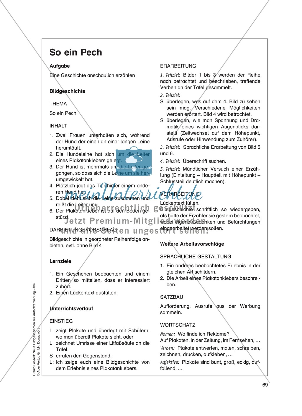 Bildergeschichten im DU - So ein Pech: Arbeitsblätter Preview 2