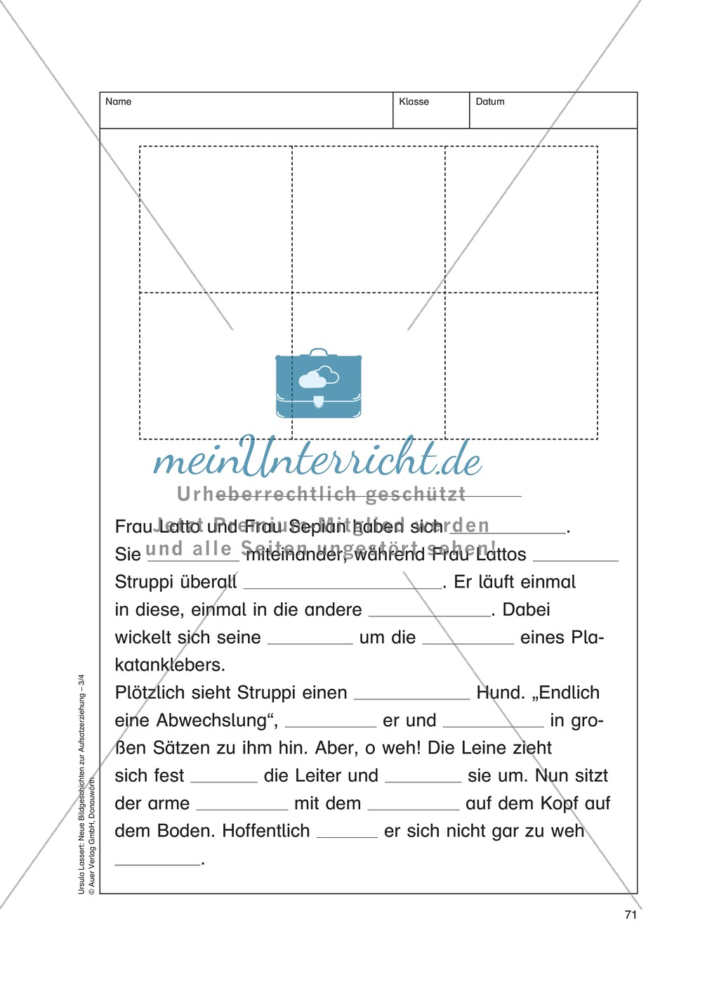 Bildergeschichten im DU - So ein Pech: Arbeitsblätter Preview 4