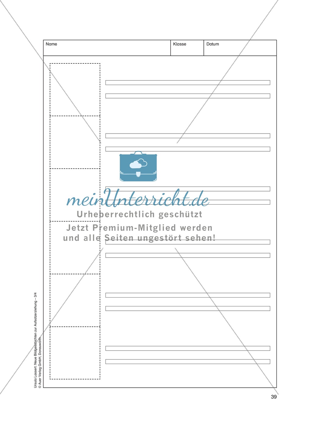 Bildergeschichten im DU - Eine gute Idee: Arbeitsblätter Preview 4