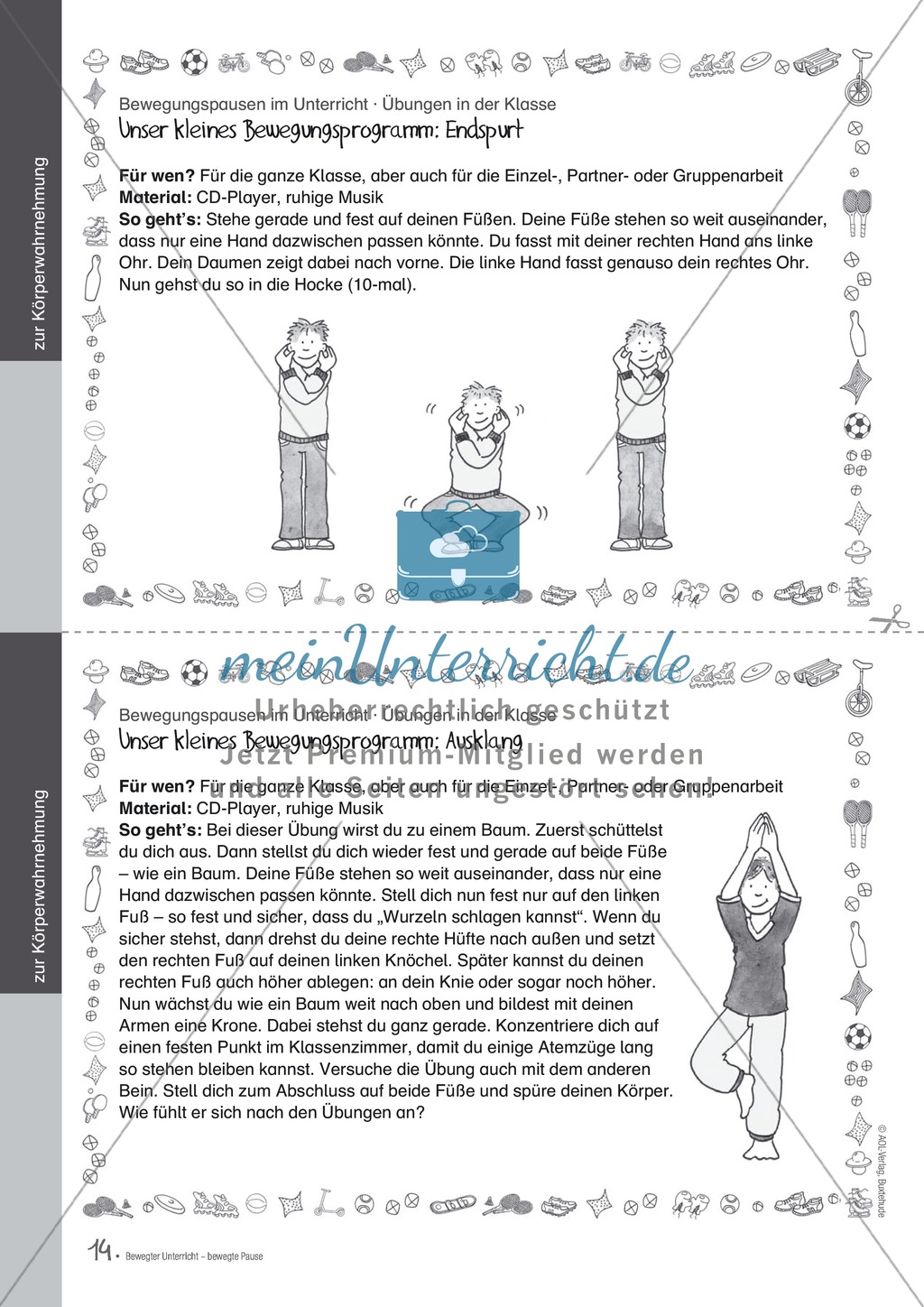Übungen und Spiele für eine bewegte Grundschule: Material komplett Preview 10