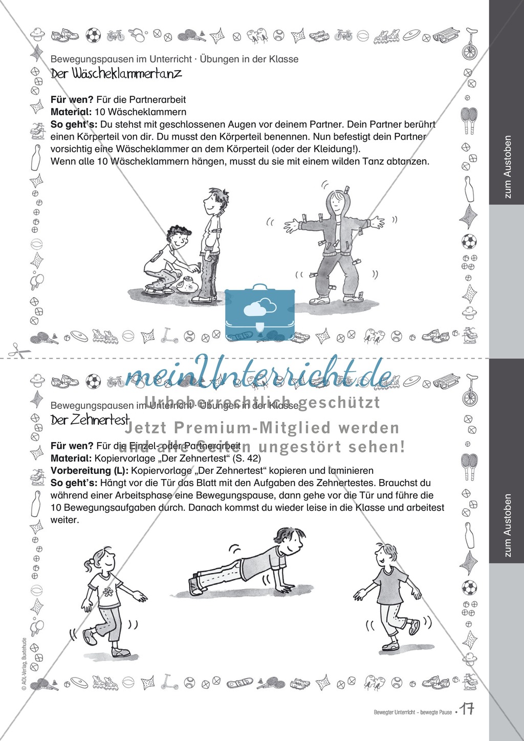 Übungen und Spiele für eine bewegte Grundschule: Material komplett Preview 13