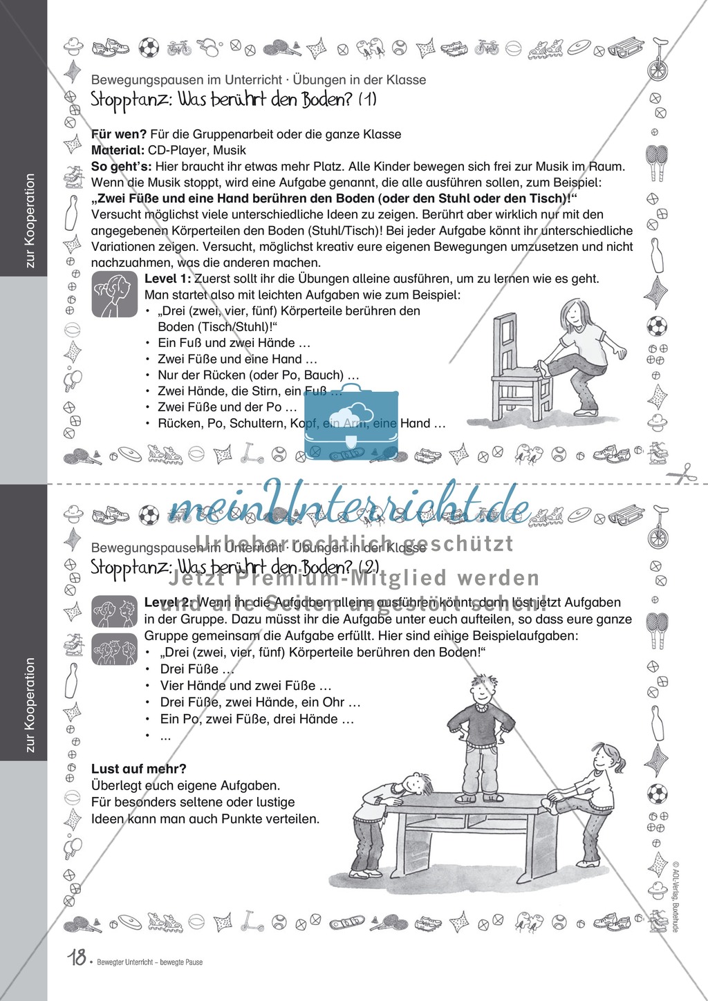 Übungen und Spiele für eine bewegte Grundschule: Material komplett Preview 14