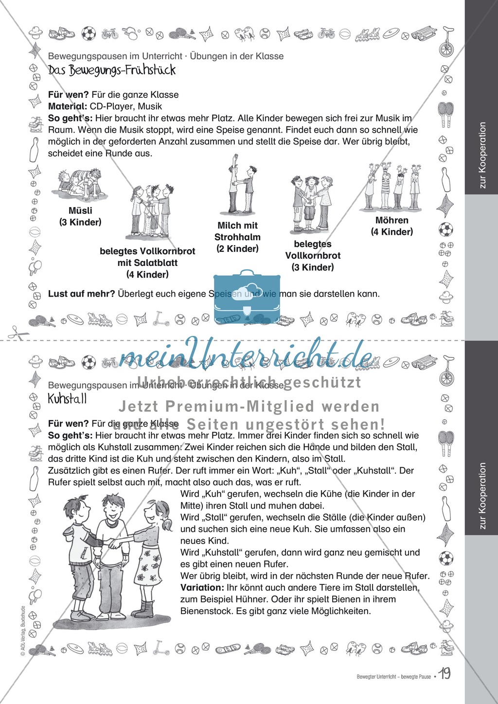 Übungen und Spiele für eine bewegte Grundschule: Material komplett Preview 15