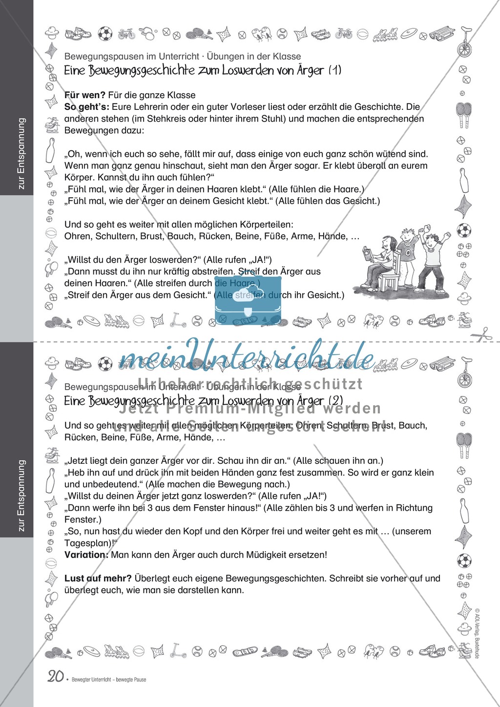 Übungen und Spiele für eine bewegte Grundschule: Material komplett Preview 16