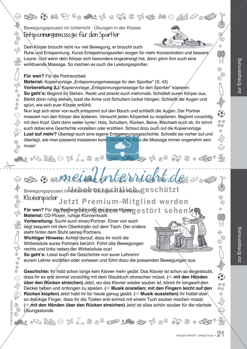 Übungen und Spiele für eine bewegte Grundschule: Material komplett Preview 17