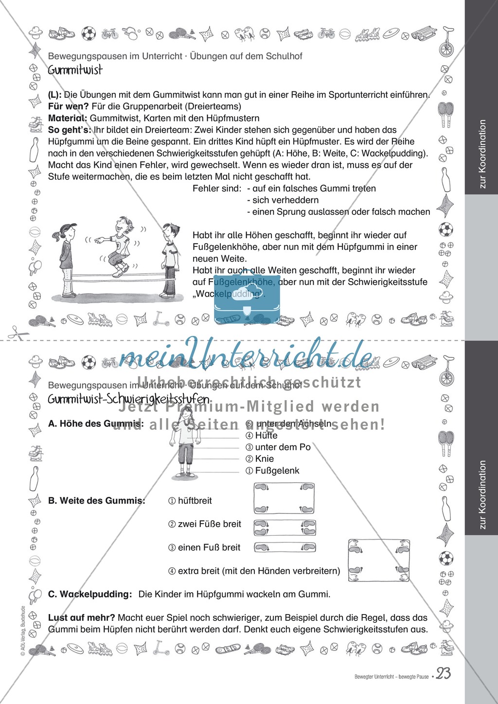 Übungen und Spiele für eine bewegte Grundschule: Material komplett Preview 19