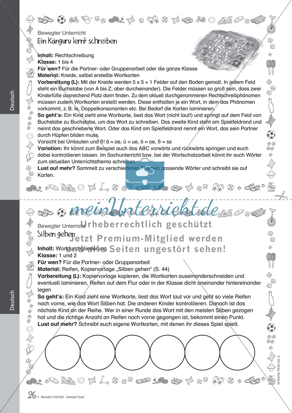Übungen und Spiele für eine bewegte Grundschule: Material komplett Preview 22