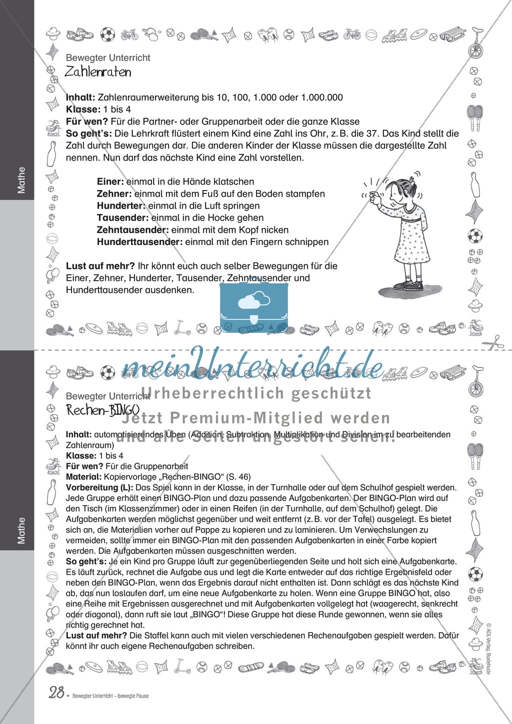 Übungen und Spiele für eine bewegte Grundschule: Material komplett Preview 24