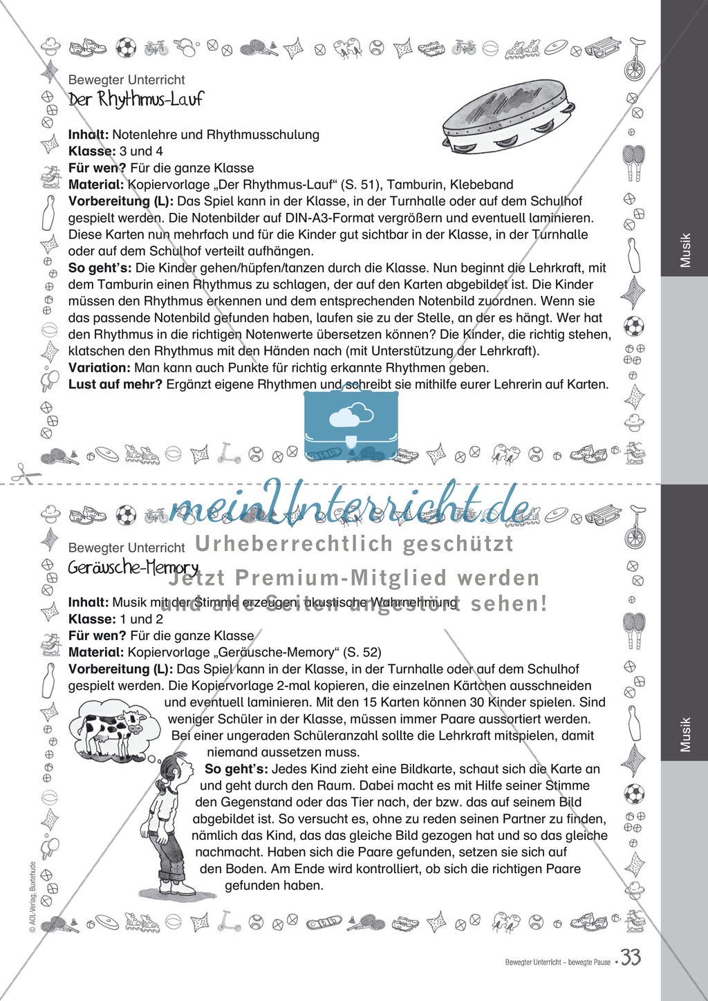 Übungen und Spiele für eine bewegte Grundschule: Material komplett Preview 29
