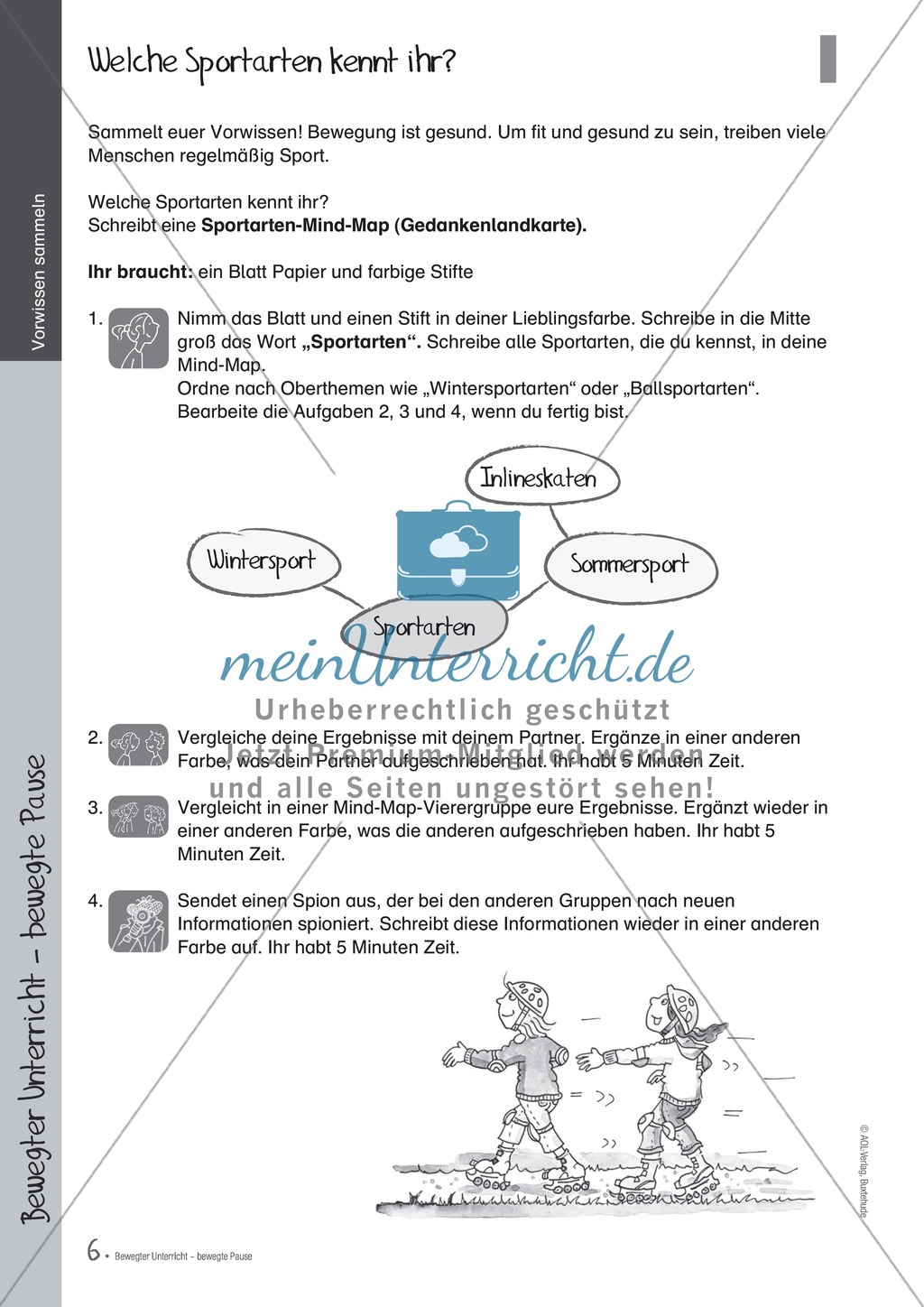 Übungen und Spiele für eine bewegte Grundschule: Material komplett Preview 2