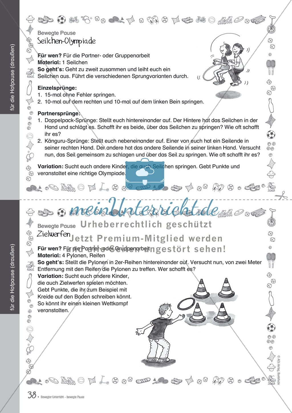 Übungen und Spiele für eine bewegte Grundschule: Material komplett Preview 34