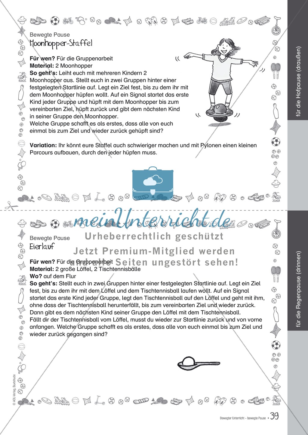 Übungen und Spiele für eine bewegte Grundschule: Material komplett Preview 35