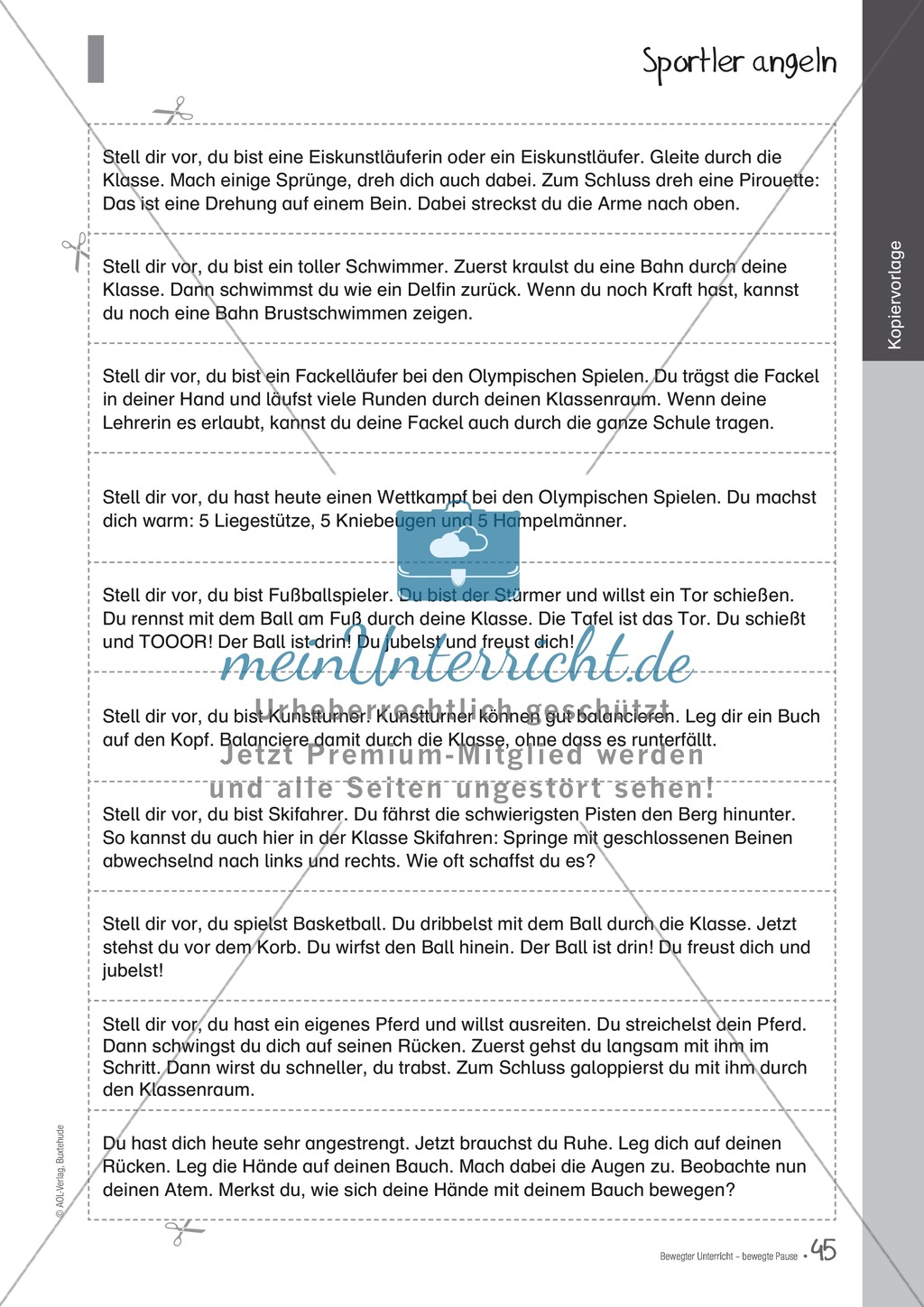 Übungen und Spiele für eine bewegte Grundschule: Material komplett Preview 41